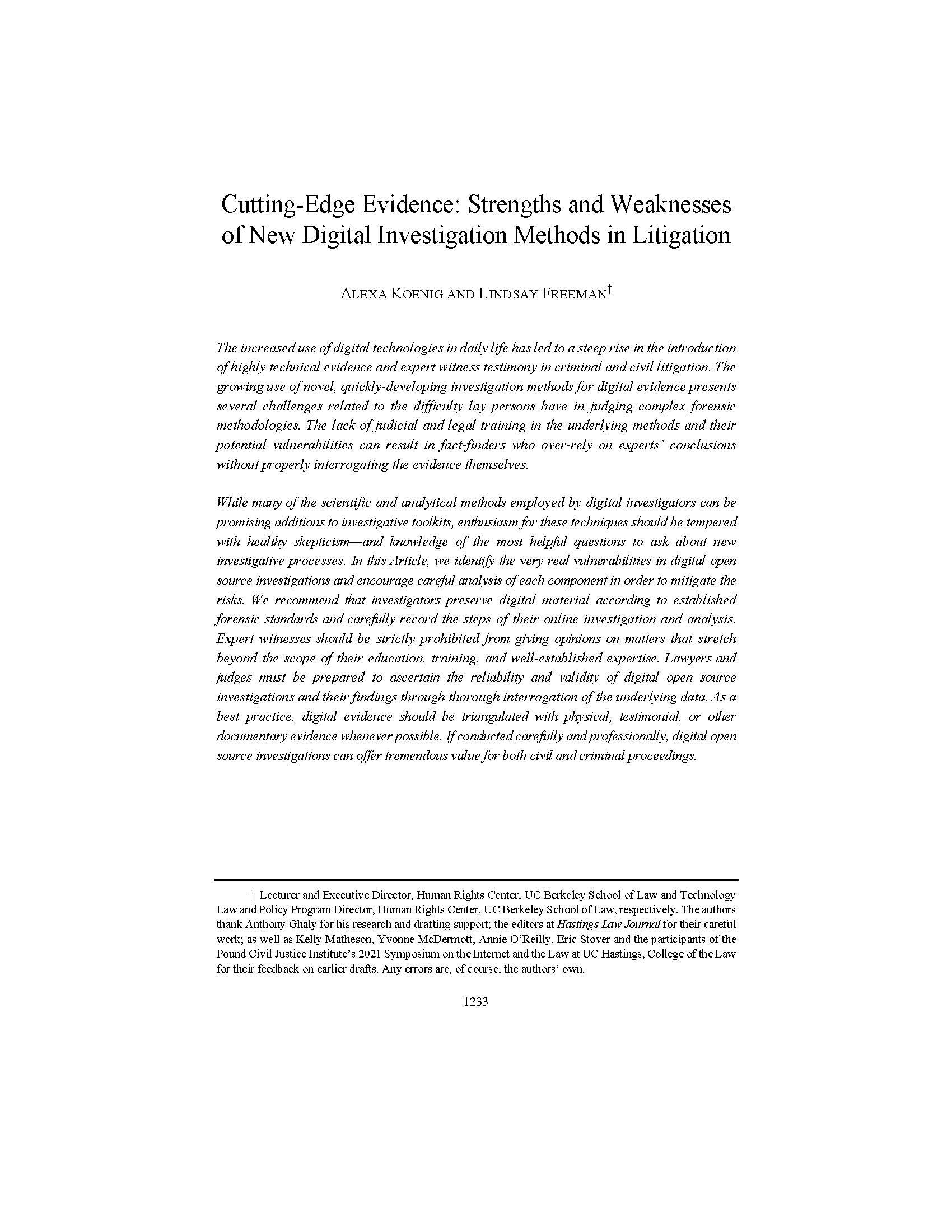 Cutting-Edge Evidence_ Strengths and Weaknesses of New Digital In